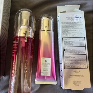 shiseido luminizing infuser and sun screen bundle